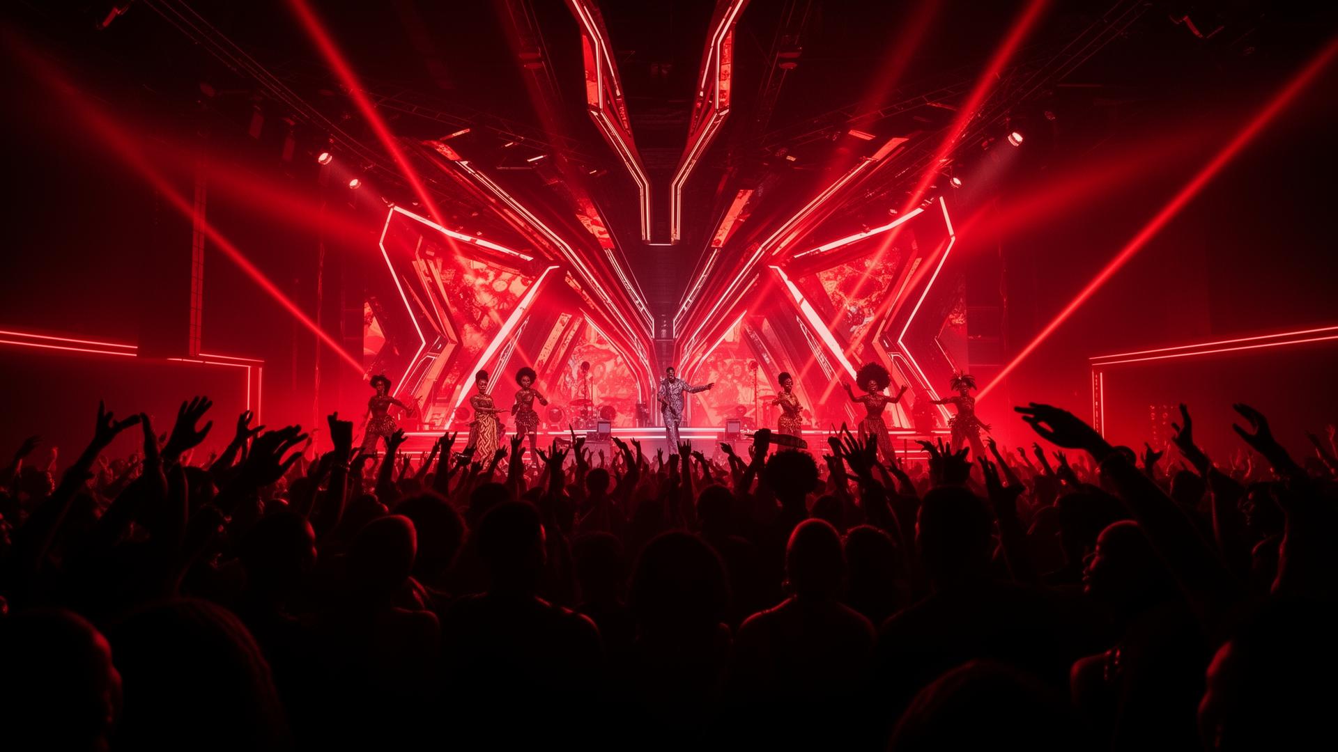 An artist performing live on stage